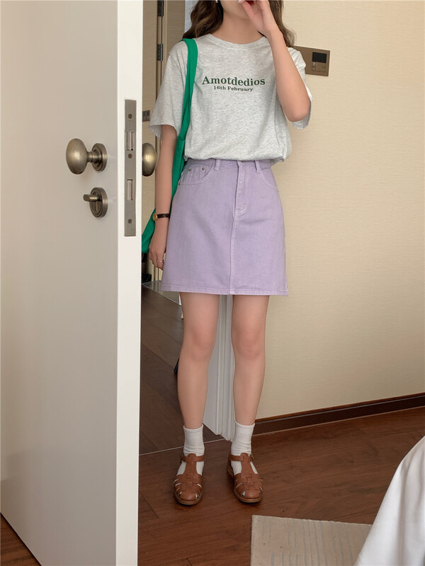 New in early summer! [feeding] high waist A-line versatile skirt ys2-5839# cqw