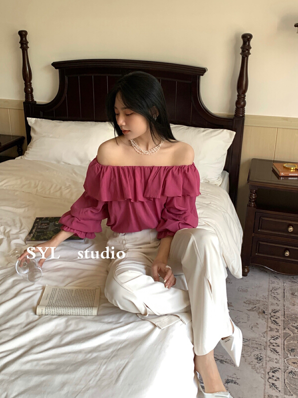 Early spring! [SYL] one neck fashion Korean style shirt 5100# L