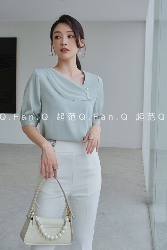 New in early summer! [Qifan] gentleness commuter shirt 7555# JJ