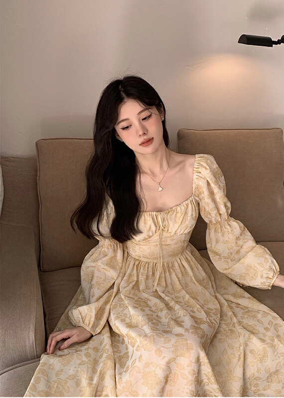 New year in early spring! [w design] French retro floral slim dress 46611# WPL