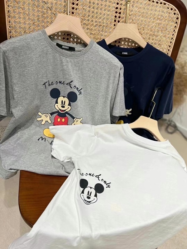 New year in early spring! [C oni] front and back printed Mickey loose short sleeve T-shirt c220-1338# lwy