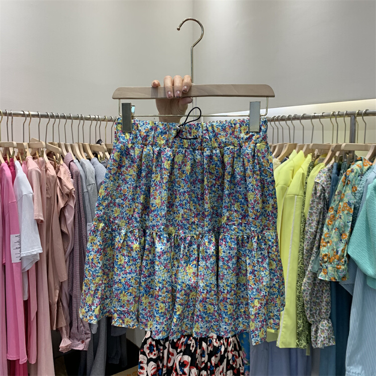 goods in stock! New in early summer! [Yan Zhen] floral pleated high waist skirt 5890# PCZ