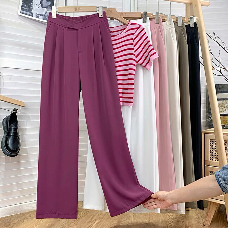 New in early summer! [Gangan] loose hanging feeling floor dragging straight casual pants 1250# Cl