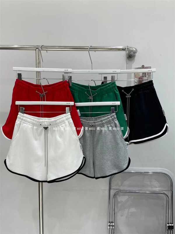 [Miss Jia] Korean loose wrapped color blocking casual shorts 900# XYY