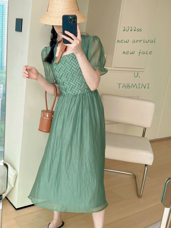 goods in stock! [tabmini] lady slim square neck dress x19144# WPL