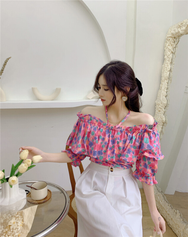 goods in stock! New in early summer! [Wo +] gentle wind printed short shirt 22508# zxx