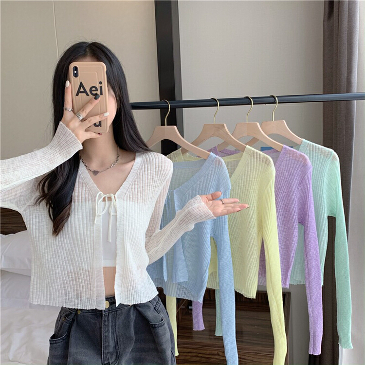 [f · P] Korean bandage fashion knitted cardigan 68005# HBx