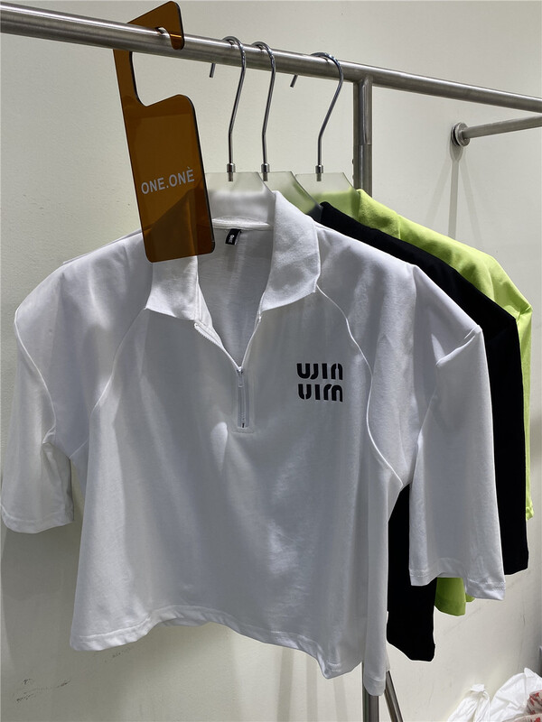 [one] Korean alphabet printed short sleeve T-shirt 18182# ozq