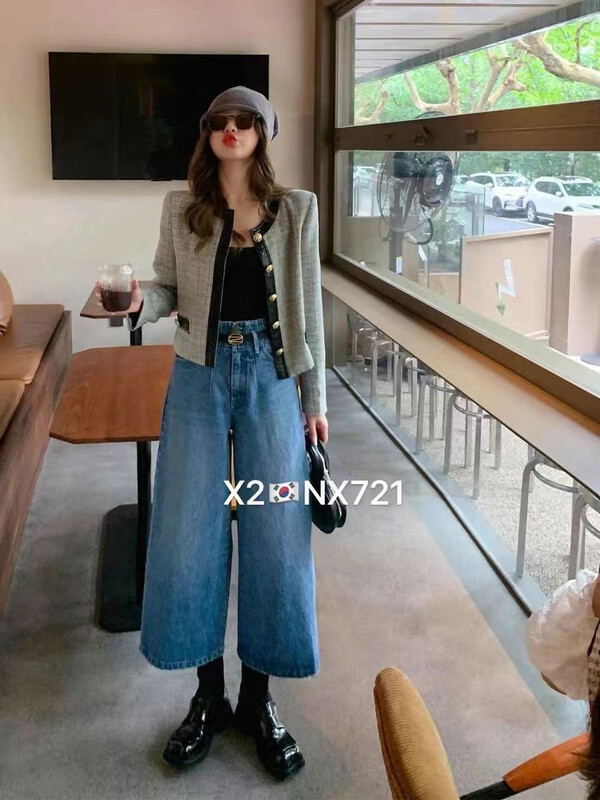 New year in early spring! [x2 square] slim and comfortable Korean jeans (with belt) 721# ll