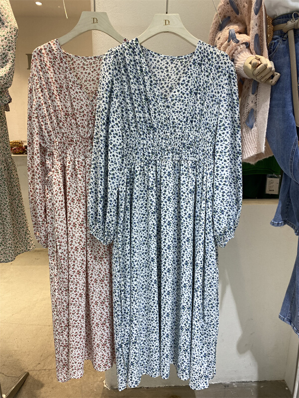 goods in stock! New year in early spring! [DD +] lady V-neck floral dress 228015# XJ