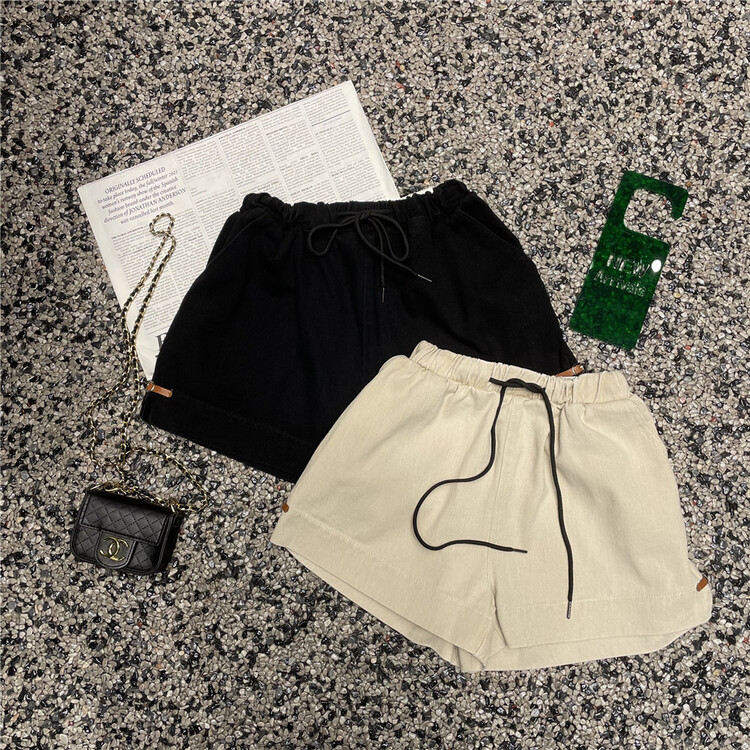 [European and American trend] drawstring comfortable Korean casual shorts 2027# L