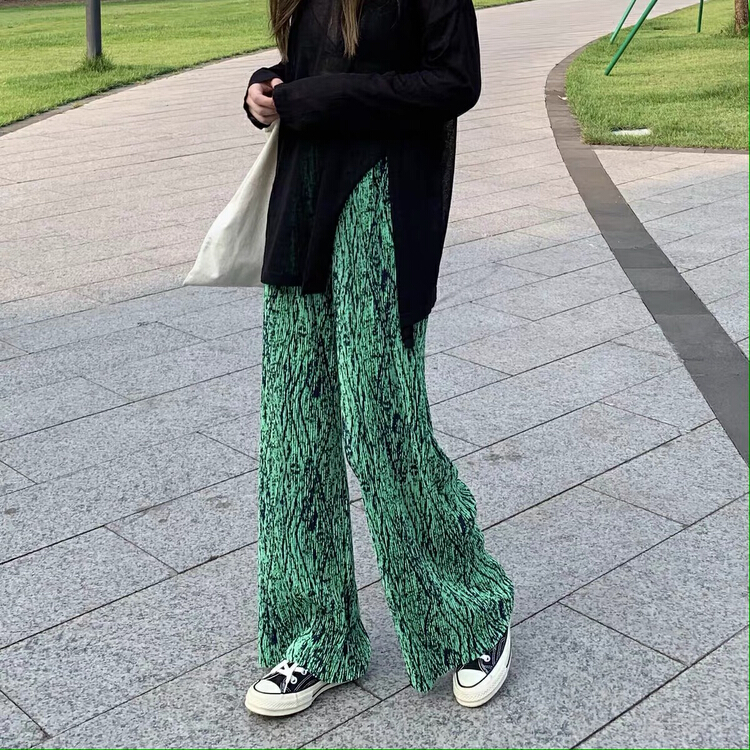 New year in early spring! [Yixun] a small number of tie dyed wide leg vertical casual pants 0266# lwy