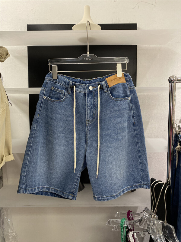 [t.bear] Korean drawstring labeled denim shorts ys1-8059# zxx