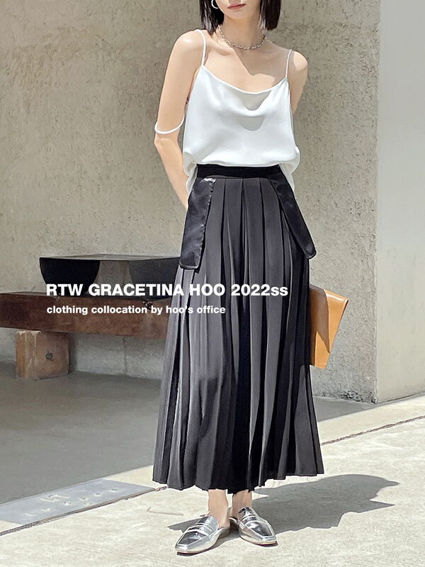[gracetina Hoo] simple clean color design, lazy, loose and versatile shoulder strap design vest / strap bx077# zxl