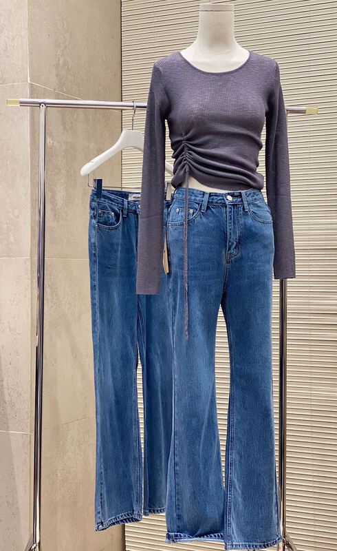 goods in stock! New in early summer! [believe] fashionable and versatile high waisted slim jeans (only jeans) w6923-1# cqw