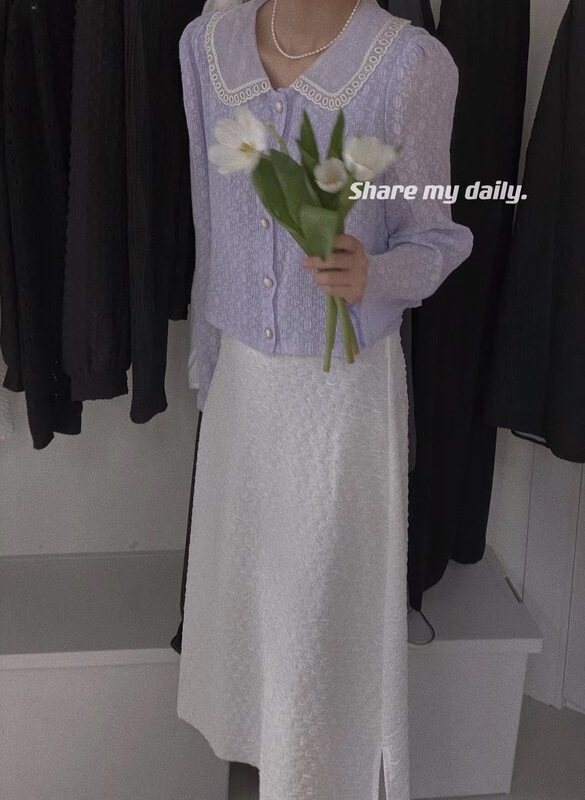 New year in early spring! [linkayi] Korean style baby collar short shirt 22215# hjy