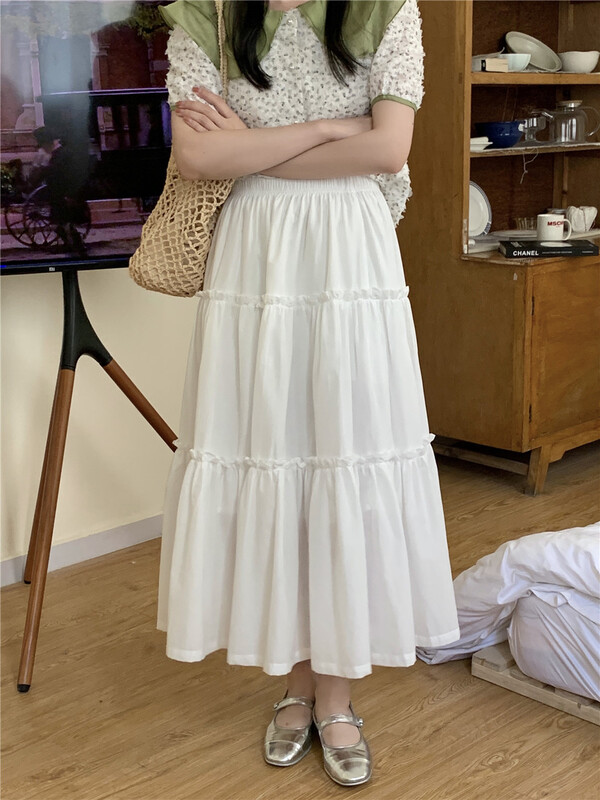 [I think] Korean slim solid color skirt 88007# CLS