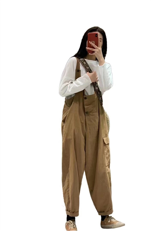 New in early spring! "several cloth see chuan" Japanese simple solid color suspenders 882221# XYY