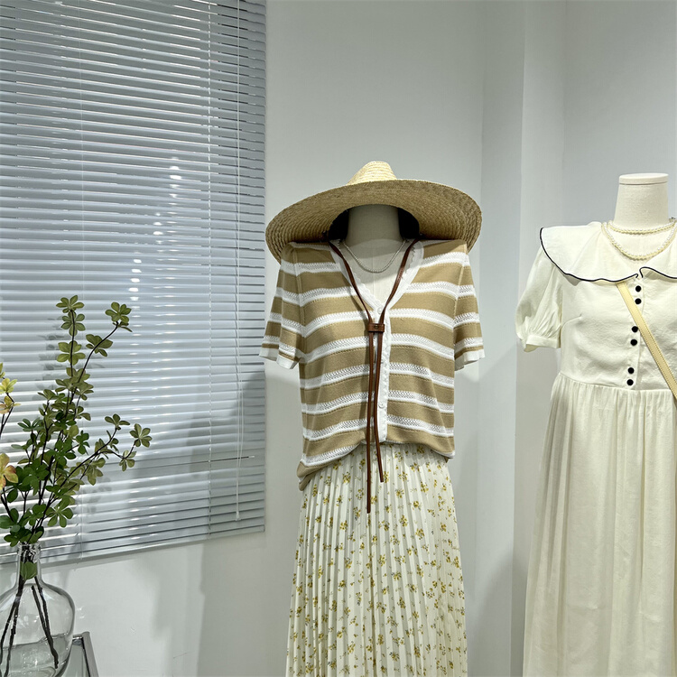 [going] striped wave edge fashion shirt 3912# lwy