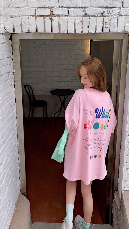 New year in early spring! [love] loose large letter casual long sleeve T-shirt 850# WTT