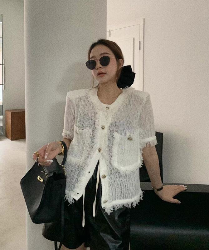 [XT studio] thin style small fragrance knitted shirt x01# zxl