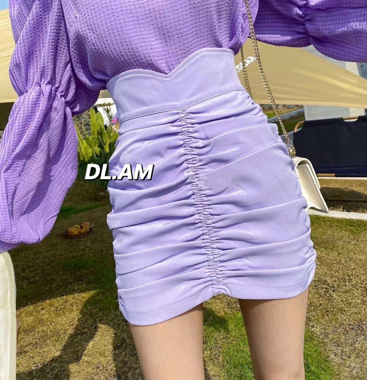 goods in stock! [dl. Am] Korean style high waist pleated skirt 6002# WPL