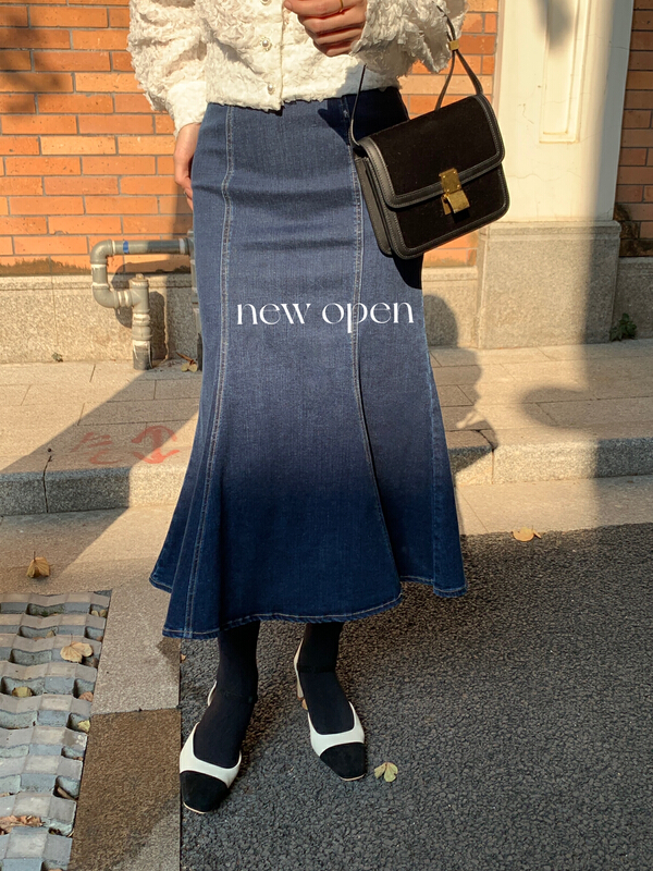 New year in early spring! [new open] slim, tall waist A-shaped fishtail skirt jq93016-1# zxl