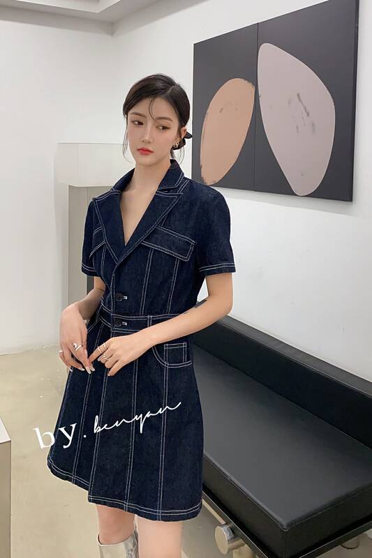 New in early summer! [benyan] Korean versatile fashion denim dress 6059# zxx