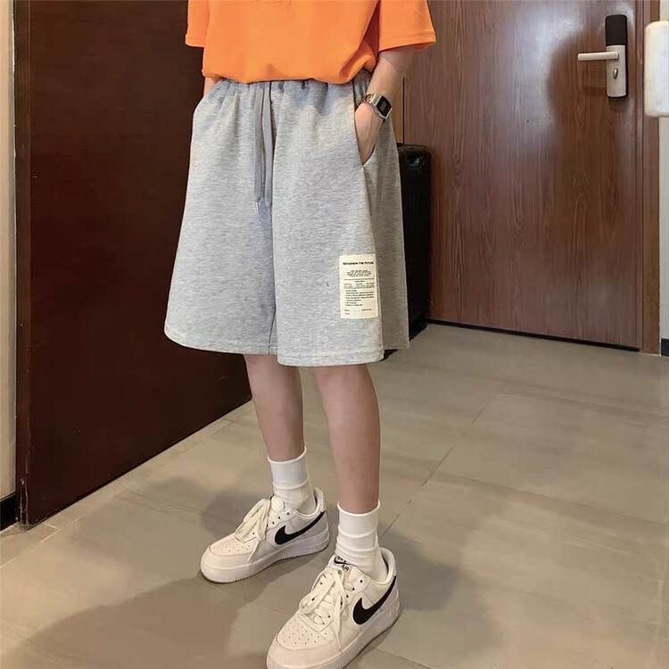 [hanzheshi] men's and women's comfortable casual shorts with stickers 1607# ZZL