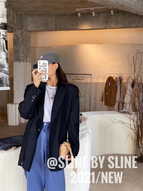 Original price 224.77! [sline by sline] fashionable personality Lapel loose long sleeve suit ys2-6001# zxl