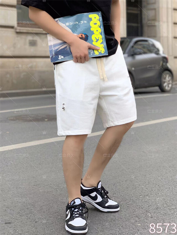 New in early summer! [standing for a long time hot] Korean letter lace up casual shorts 8573# ZZL