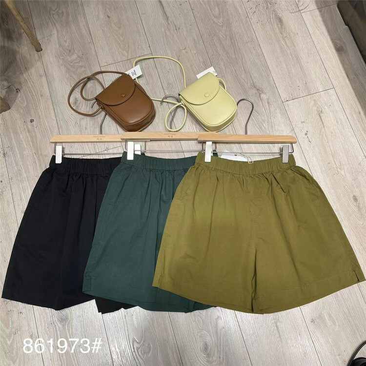 [fabric] elastic waist comfortable Korean casual shorts 861973# L