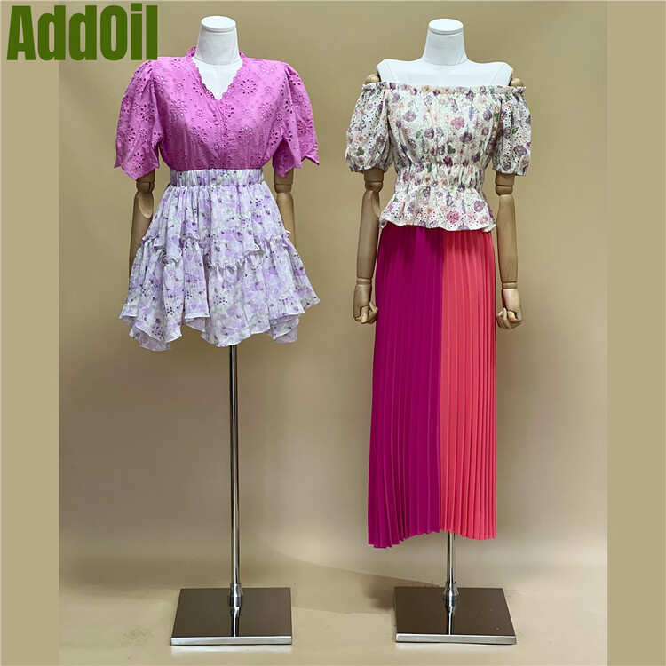 [addoil] shoulder length sweet floral blouse 8866# zxl