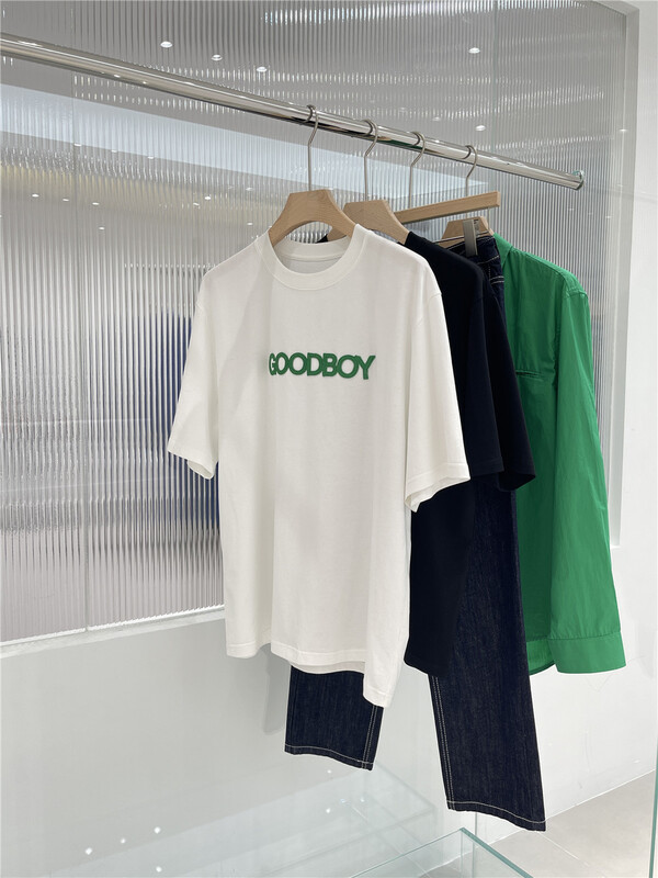 [x.t] crew neck loose embroidery short sleeve T-shirt t1380# ZZL
