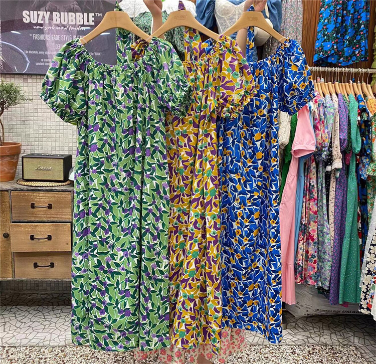 [suzybubble] retro elegant one shoulder floral dress (with waist rope) 8773# WPL