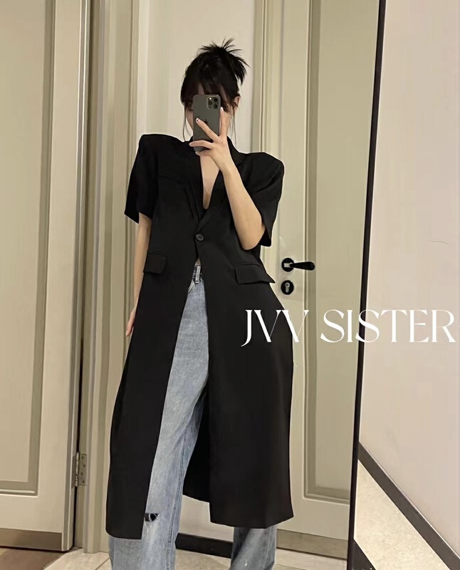 New in early summer! [jvv sister] simple short sleeve long suit 2771# zxl