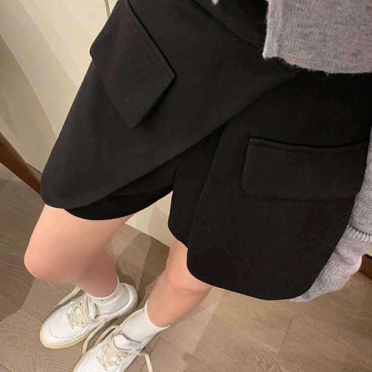 goods in stock! New year in early spring! [cinlee] high waist fake two pieces of irregular casual shorts 28763# ozq