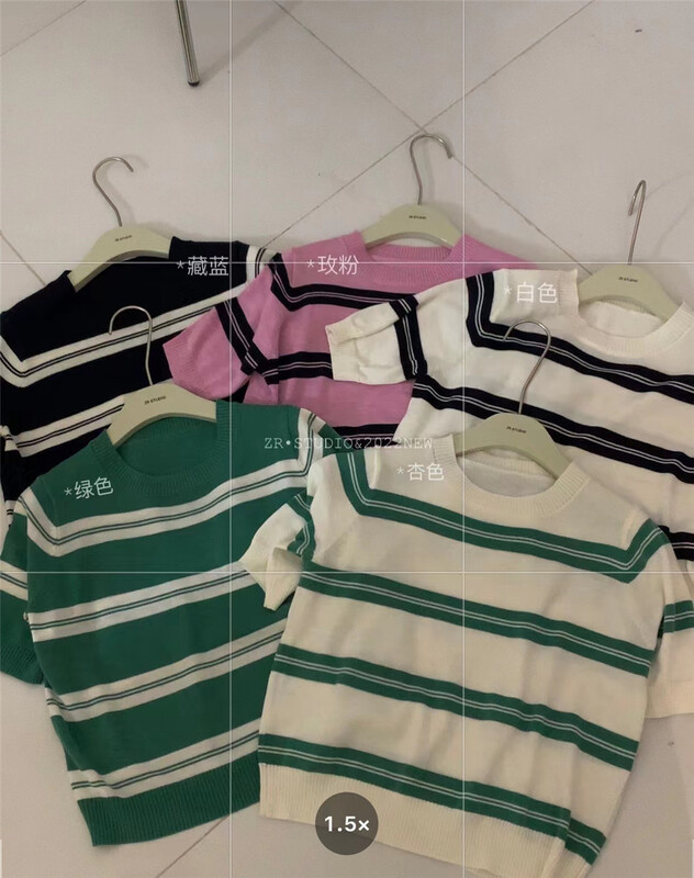 New in early summer! [Zr] Korean round neck striped sweater 8155# XYY