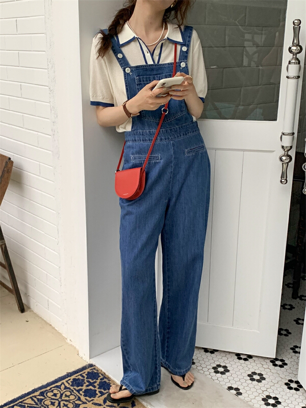 New in early summer! [about me] Korean fashion straight tube age reducing suspender 227402# cqw