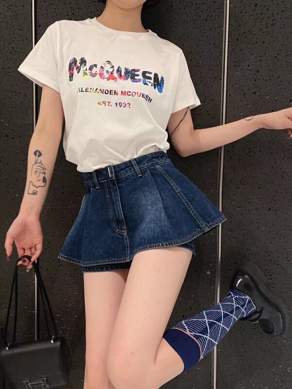 [Nancy] design fake two-piece washed skirt pants ds004# WPL