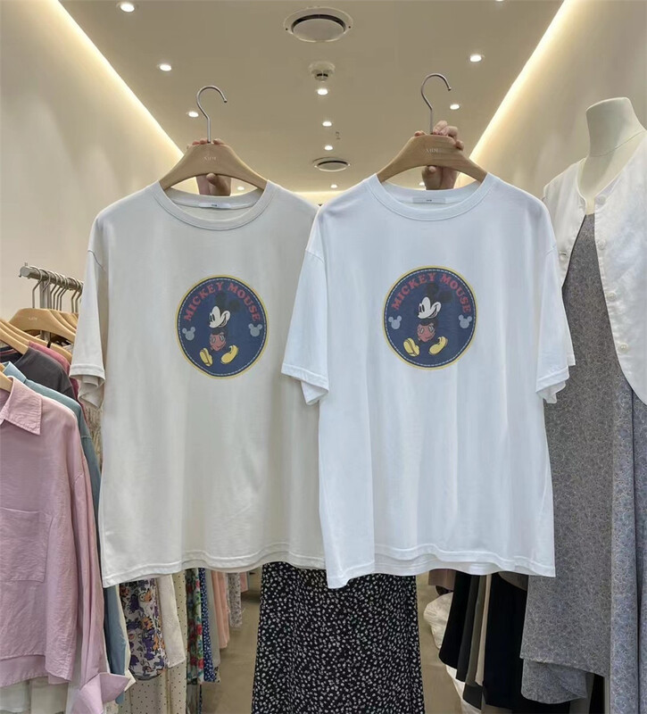 [xhm] Korean Mickey pattern Casual Short Sleeve T-shirt ys1-853# ZSY