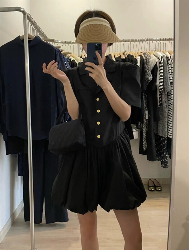 [M queen] Korean bubble sleeve puffy suit dress 6277# HBx