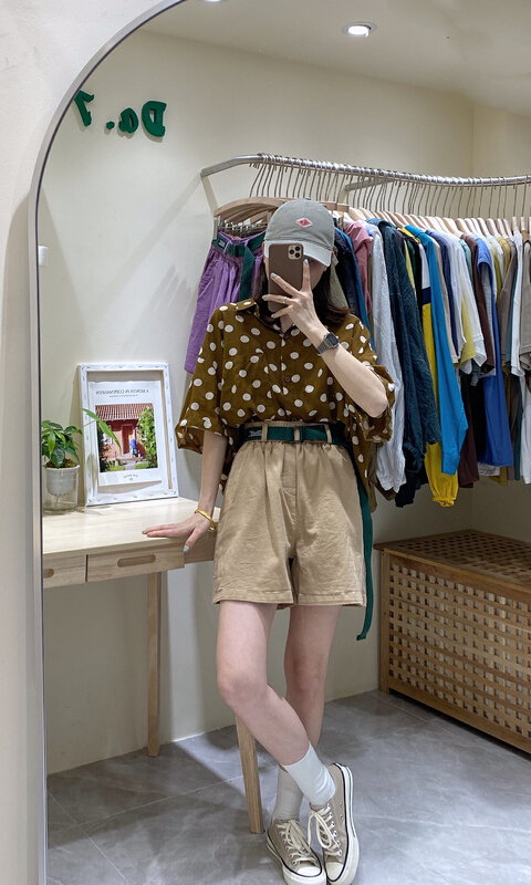 goods in stock! New in early summer! [da. 7] sports loose casual shorts (with belt) 8890# LSL