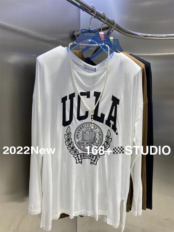 [168 +] letter printed round neck sunscreen shirt 2515# WTT