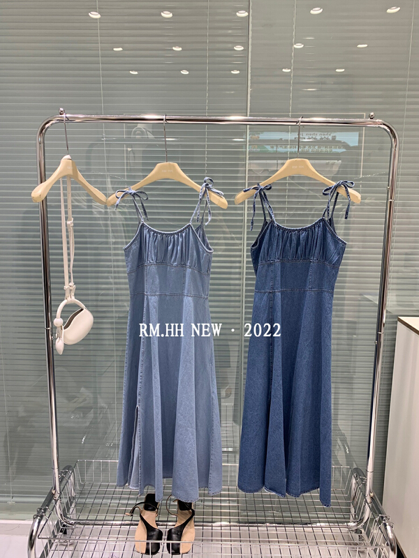 【RM.HH】韓系吊帶時髦牛仔連衣裙  7099#  PCZ