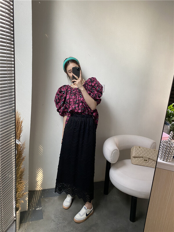 New in early summer! [modern 197] Korean version high waist thin elastic waist skirt 5520# zyh
