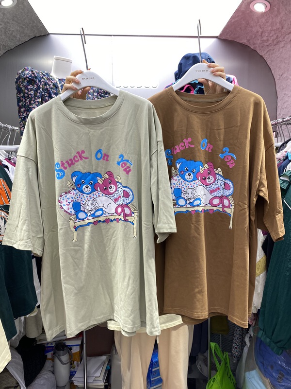 [dodo] simple loose print short sleeve T-shirt 660-47# zyh