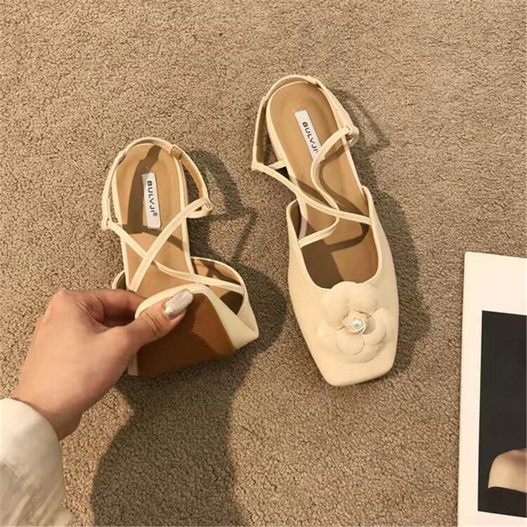 New year in early spring! [DS. Gift] small fragrance gentle aging low flat heel shoes 5135# LSL