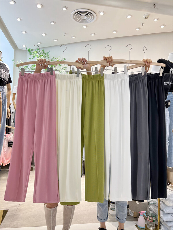 [iris iriisy] elastic waist simple and comfortable slim casual pants 5662# LSL