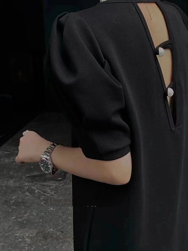 [Yan Zhen] simple, loose and versatile medium and long short sleeve T-shirt 52944# PCZ